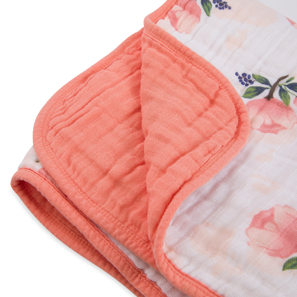 WATERCOLOR ROSE COTTON MUSLIN QUILT