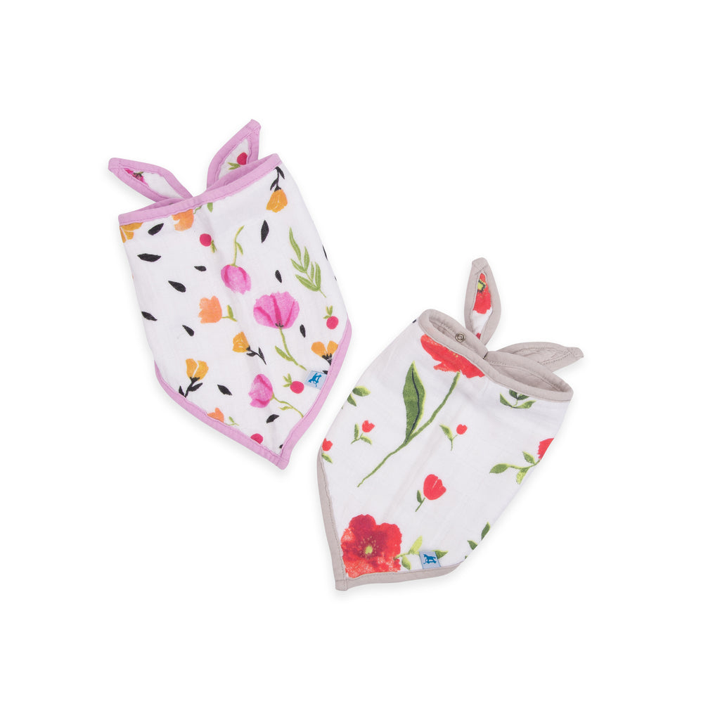 SUMMER POPPY BANDANA BIB 2 PACK