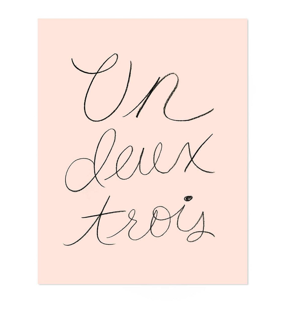 UN DEUX TROIS ART PRINT