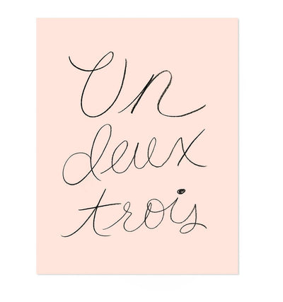 UN DEUX TROIS ART PRINT