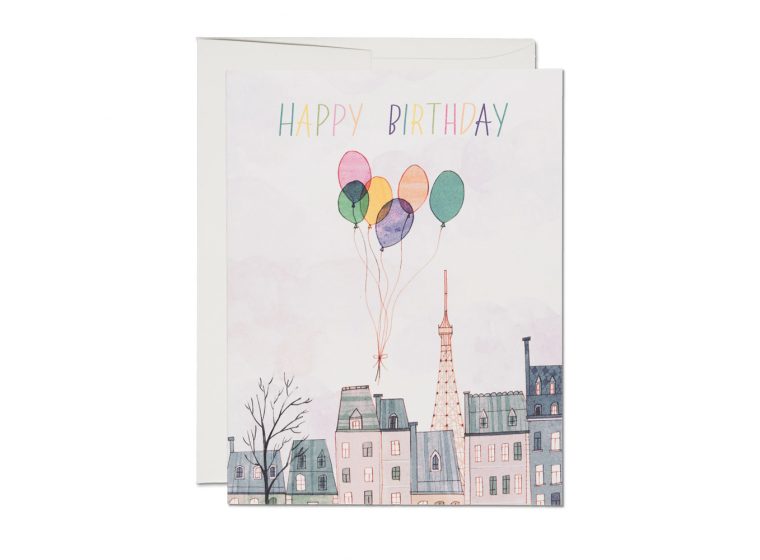 PARIS BALLOONS CARD